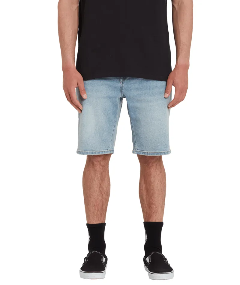 Volcom Solver Denim Short  In Worker Indigo Vintage 